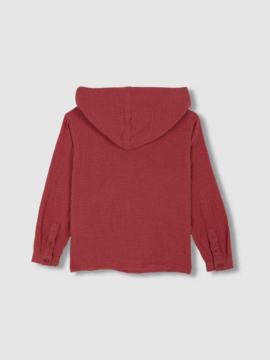 Sobrecamisa Con Bolsillo De Canguro Rosa