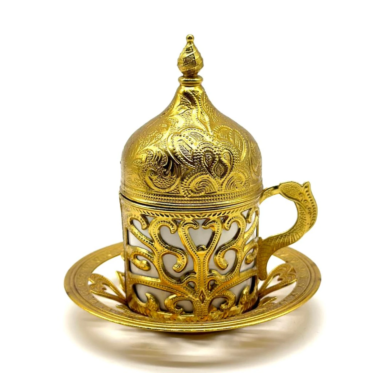 Taza de café metal - Dorada 