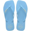 Ojotas Havaianas Slim Square Logo Pop Pp Azul