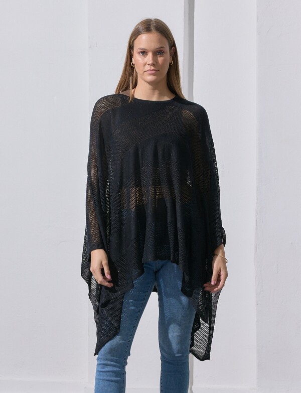 Poncho Lurex NEGRO