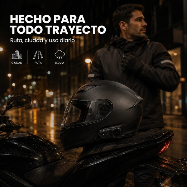 Intercomunicador Bluetooth X15 Pro para Casco de Moto Negro