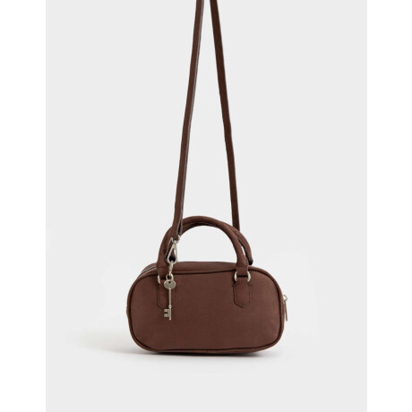 Cartera Bowling Suede Chocolate Marron Chocolate