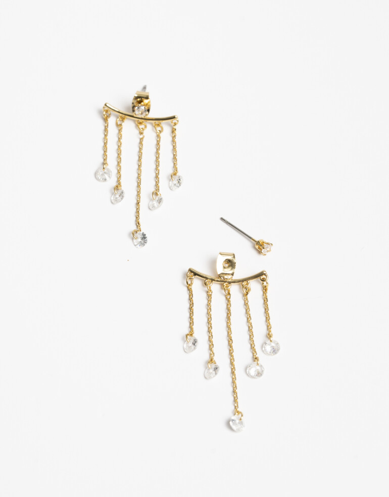 Aros Colgantes Cortos Cubic zirconia Aros Colgantes Cubic Zirconia - Dorado