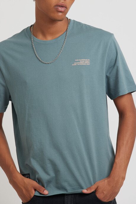 T-SHIRT M/C CROUD DIXIE Azul Piedra