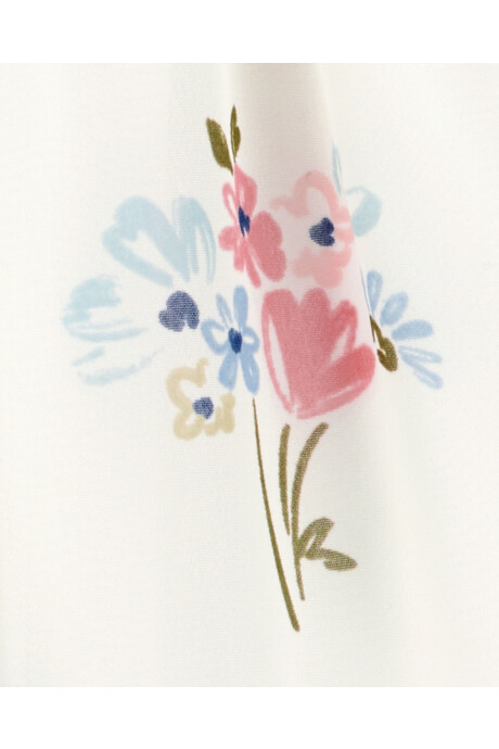 Vestido de crepé, escalonado, diseño floral Vestido de crepé, escalonado, diseño floral