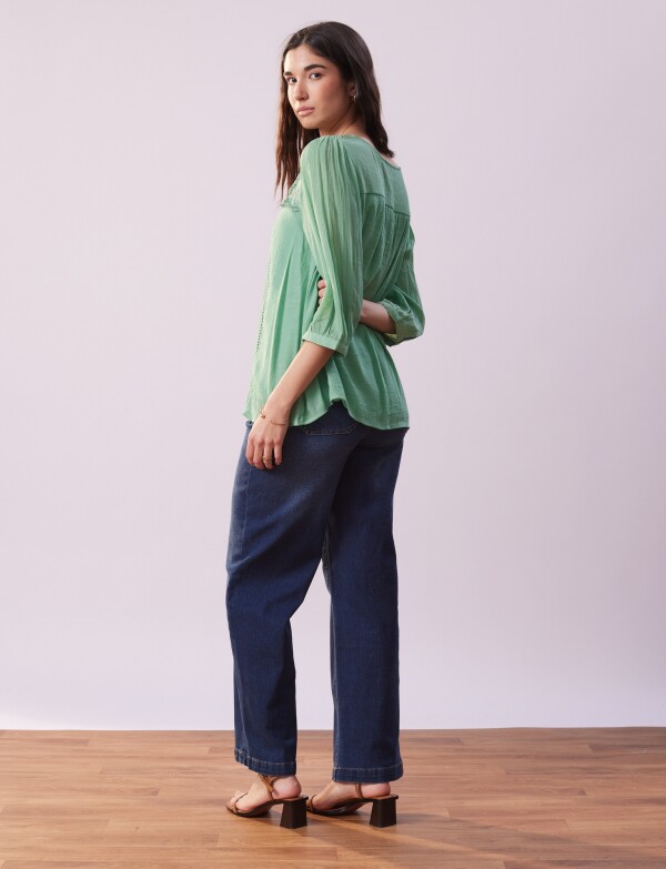 Blusa Crochet VERDE