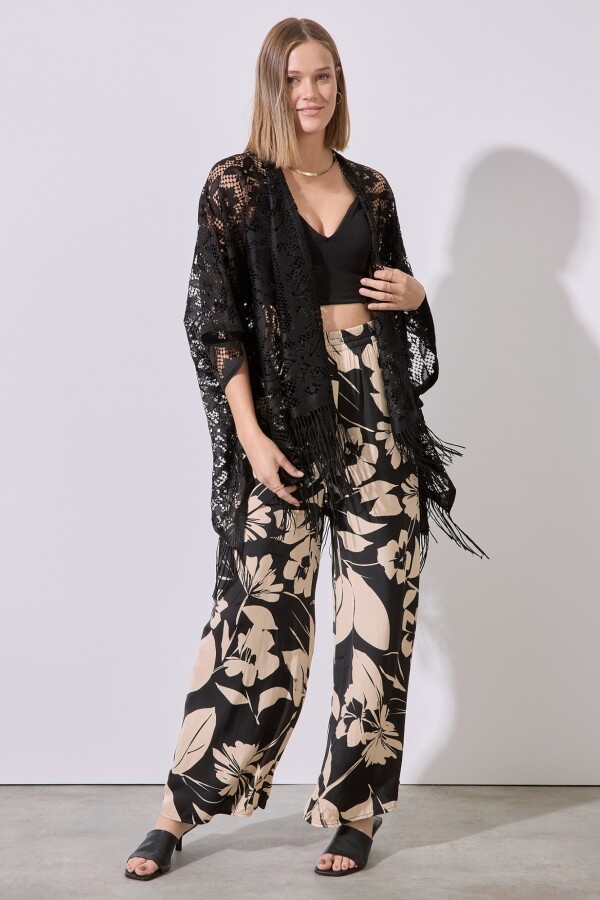 Kimono Calado NEGRO