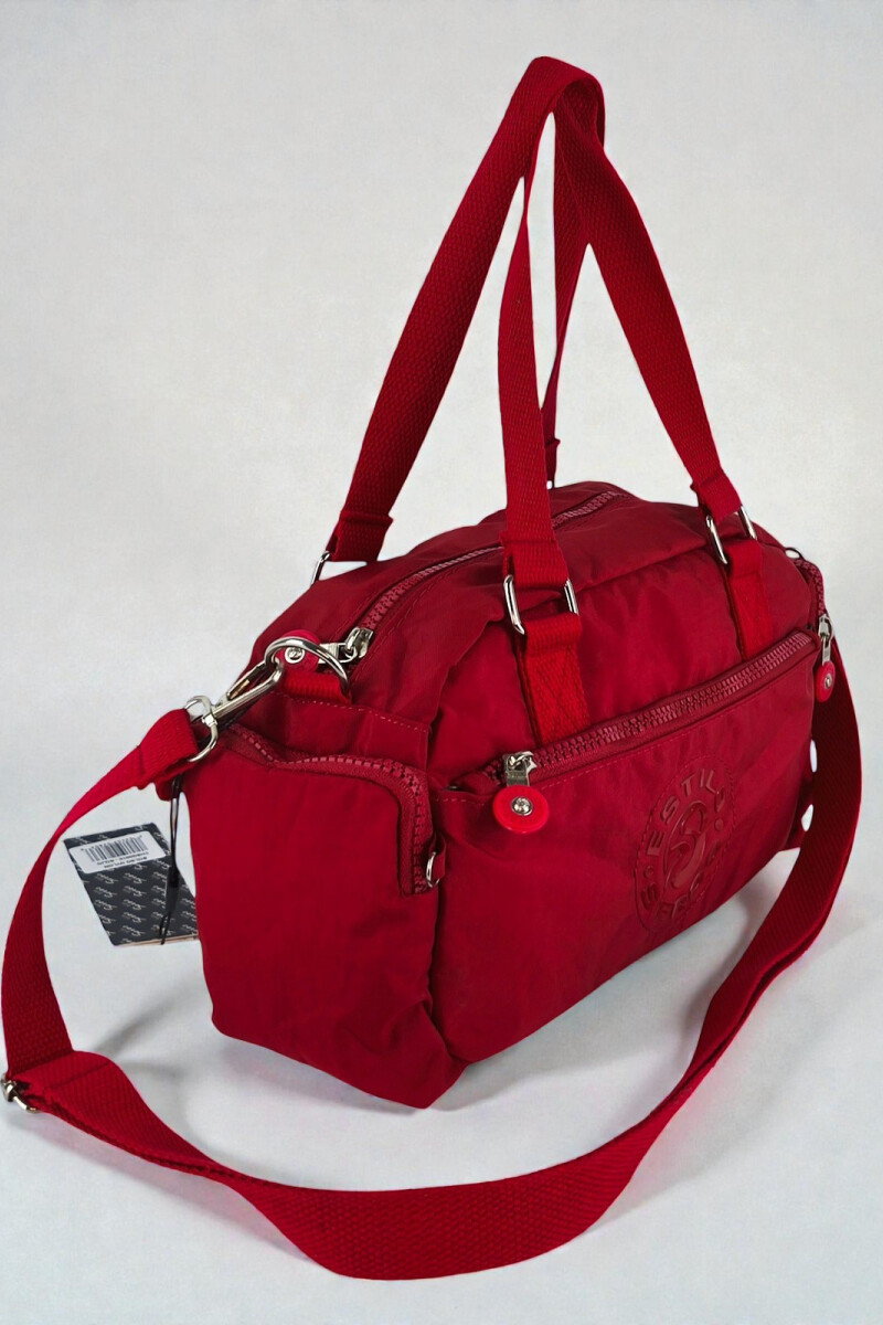 Morral con bolsillos Rojo