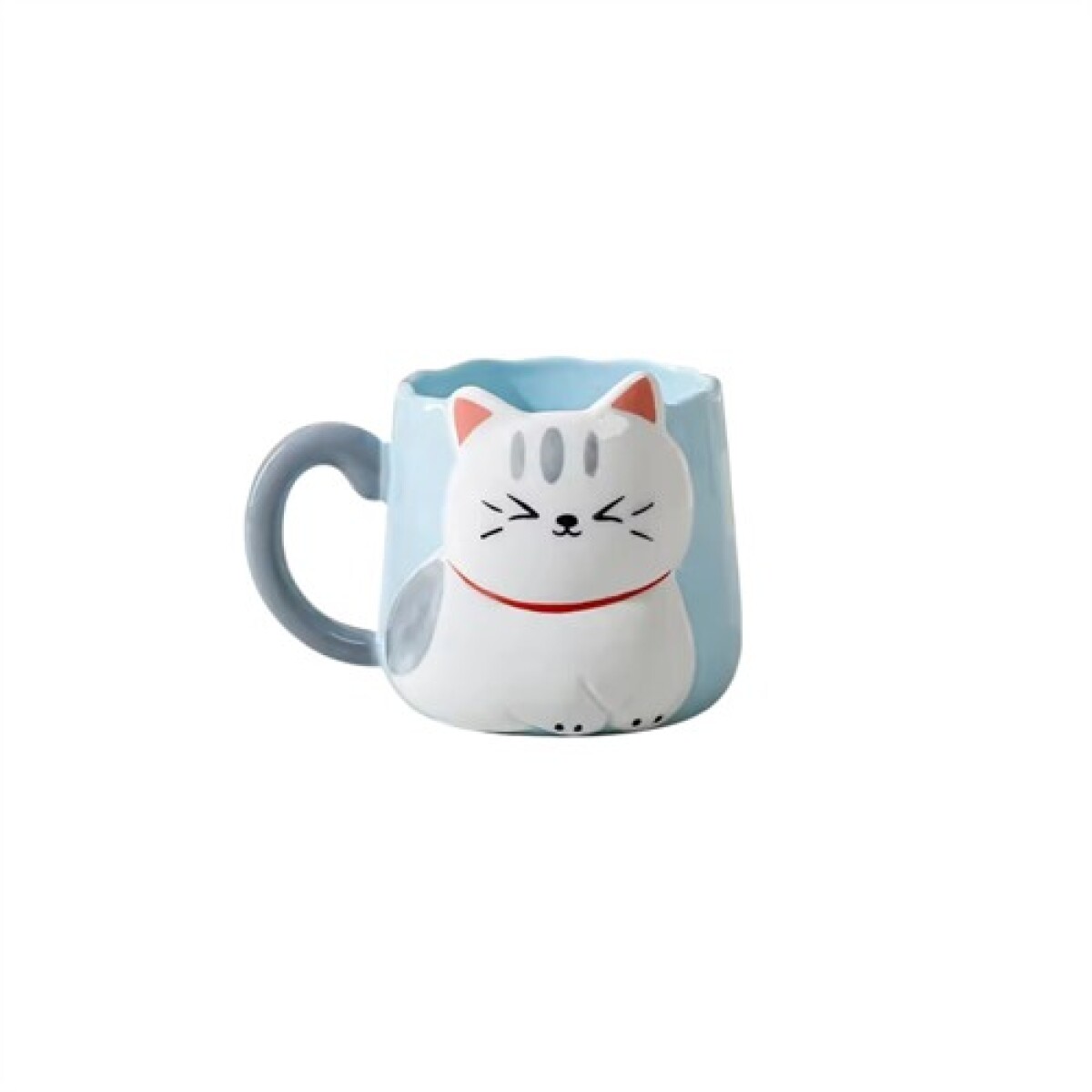 Taza de ceramica gato - Celeste 