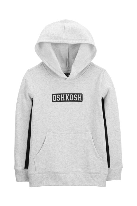 Canguro de algodón, gris, con logo Sin color