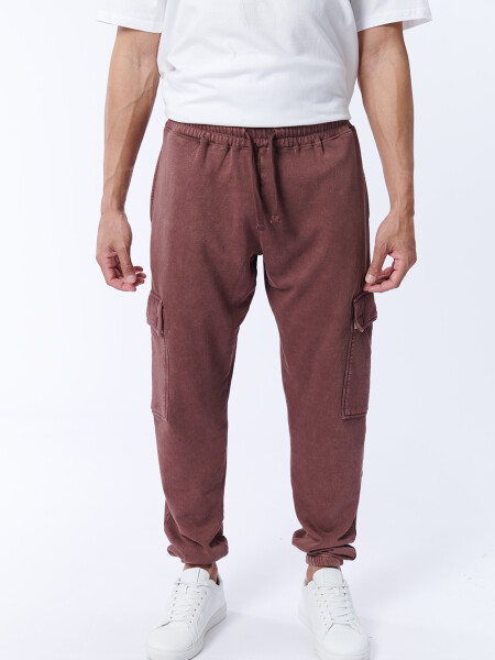 Pantalón Deportivo Cargo Marrón