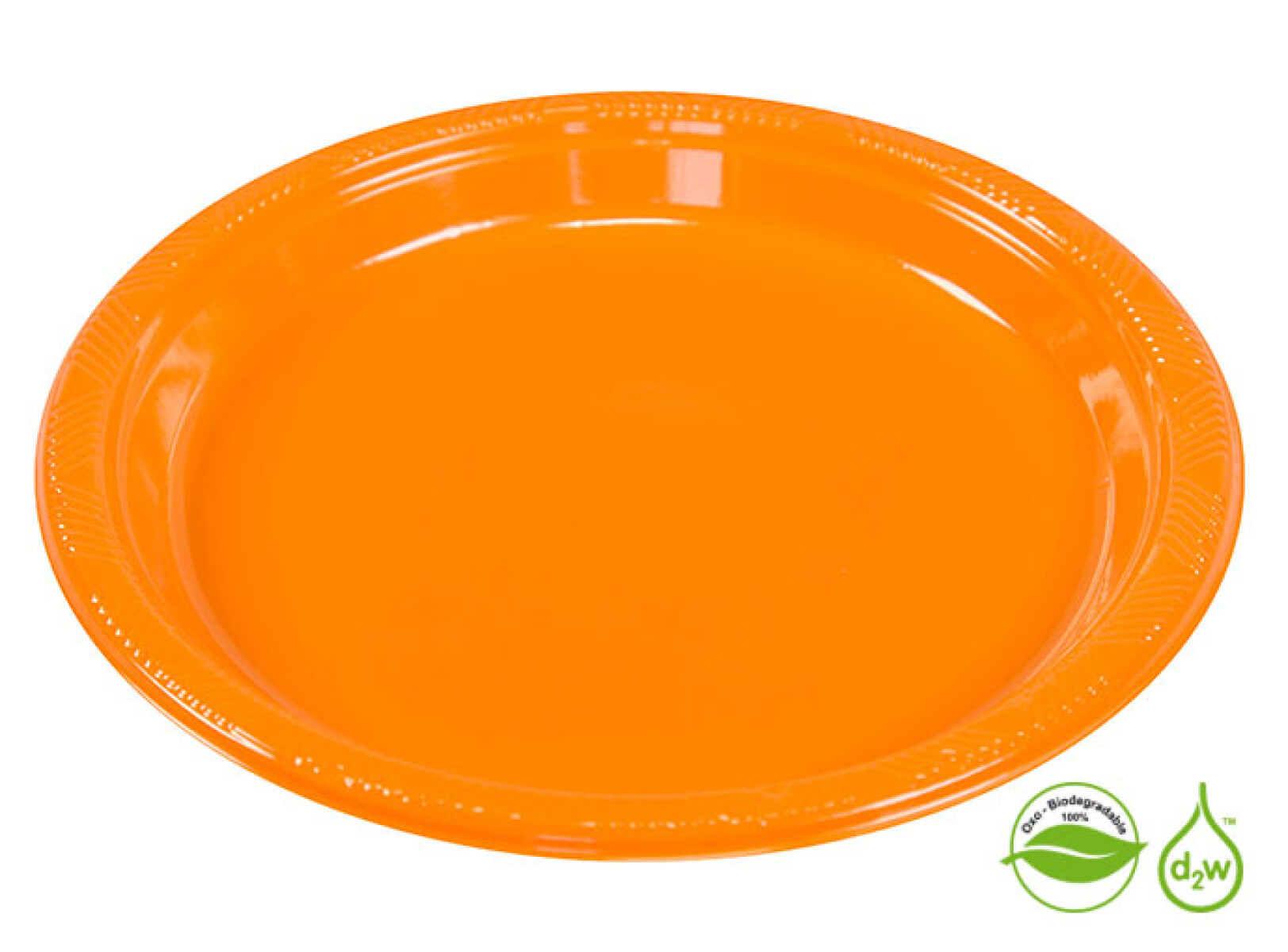 Plato Biodegradable 15cm x10Un - Naranja 