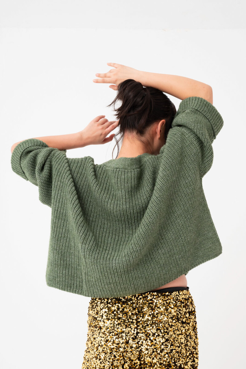 CARDIGAN BOTÓN Verde