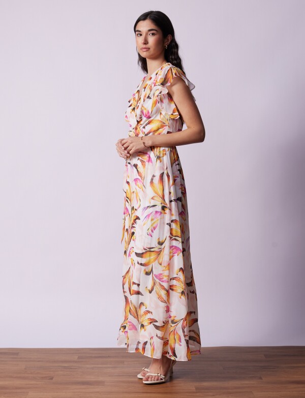 Vestido Maxi Printed BLANCO/MULTI