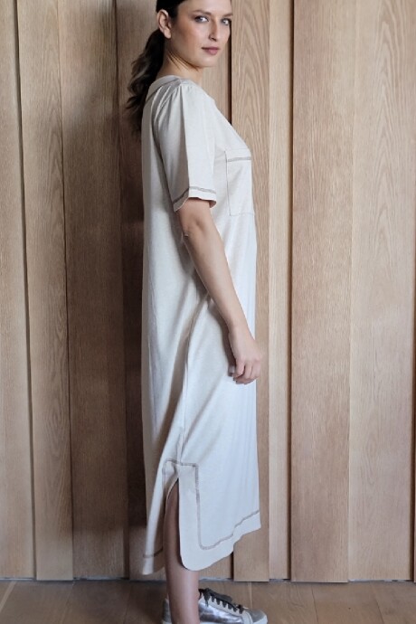 Vestido Arrecife Cotton beige melange