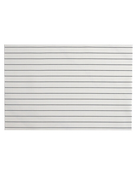 INDIVIDUAL PVC RAYAS NEGRAS 45x30CM BLANCO INDIVIDUAL PVC RAYAS NEGRAS 45x30CM BLANCO