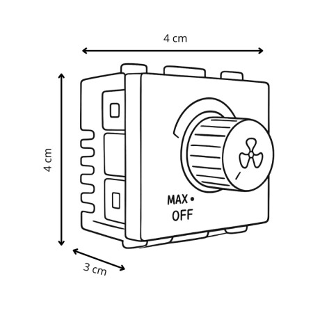 REGULADOR DE VENTILADOR 300W ATENEA Regulador de Ventilador 300W Atenea Blanco