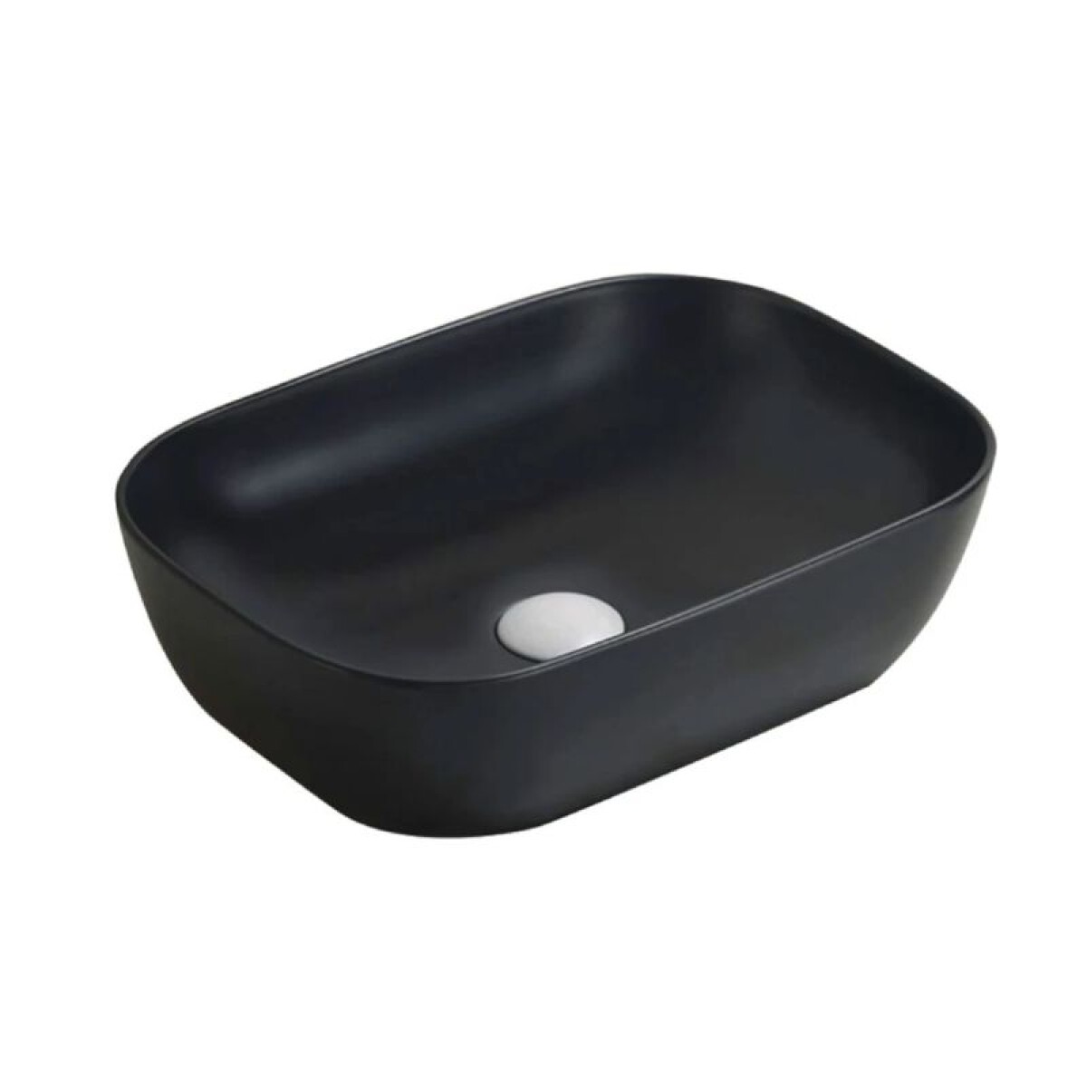 BACHA DE APOYO RECTANGULAR 45.5 X 32 X 13.5 CM NEGRO MATE - AQUALIA 