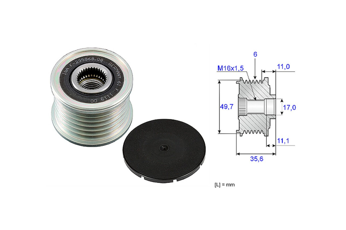 Polea Alternador Marcha Libre Mercedes Benz E 320 Cdi (W211)/E 270 Cdi (W211) 00-07 Polea Alternador Marcha Libre Mercedes Benz E 320 Cdi (W211)/E 270 Cdi (W211) 00-07