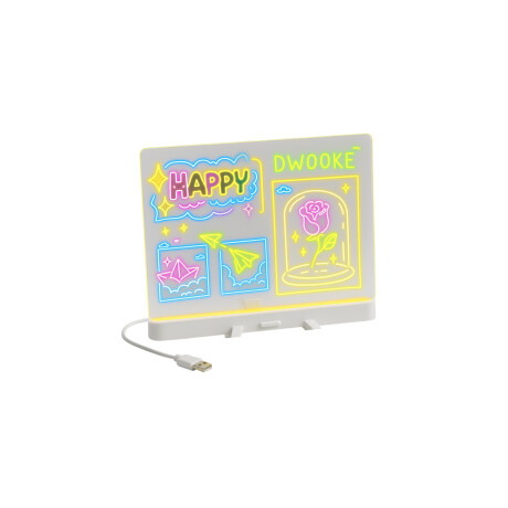 Pizarra acrílica LED para dibujar Blanco