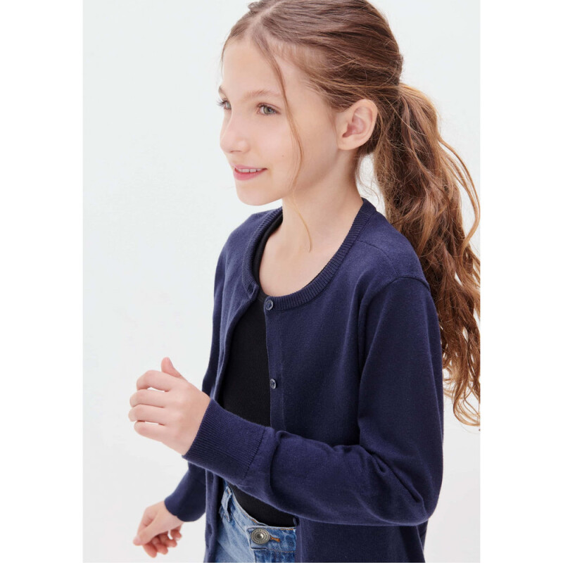 CARDIGAN FEM AZUL MARINO