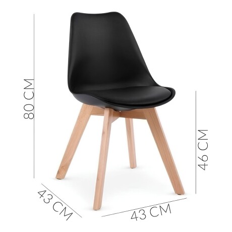 Juego de comedor Con Mesa Circular de 80 cm + 4 sillas Eames Acolchonadas Blanco