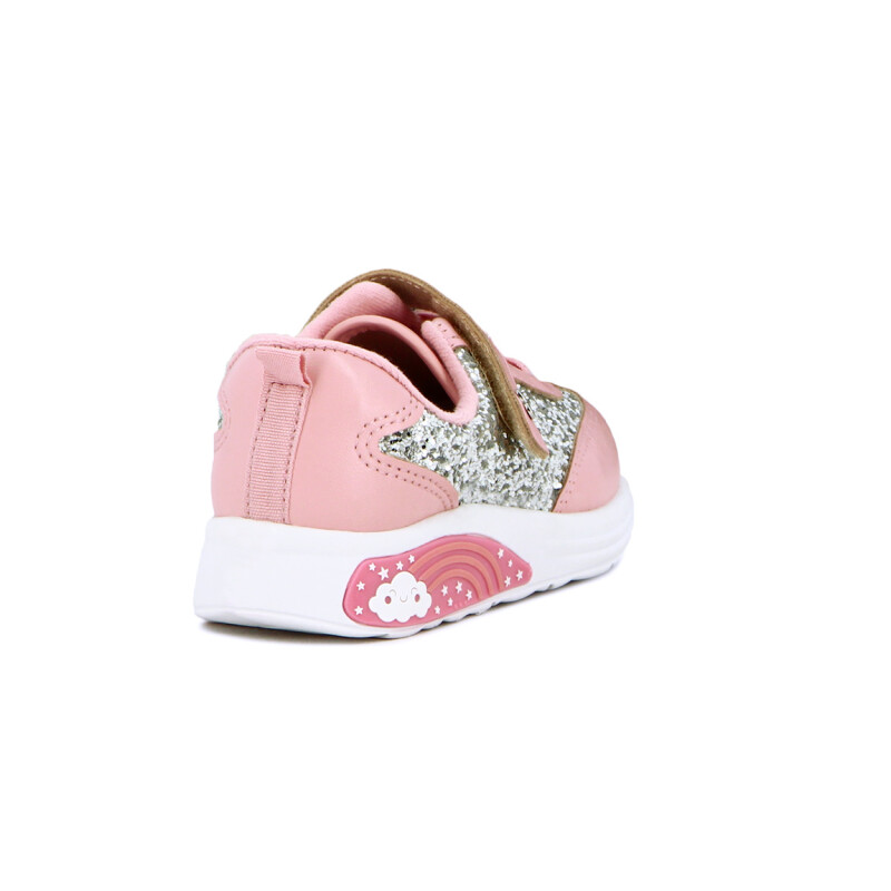 Molekinha Calzado Deportivo Acordonado C/ Velcro Plata-rosado