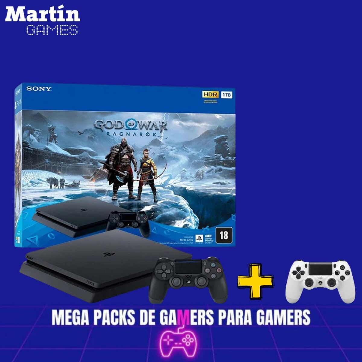 PS4 PLAYSTATION 4 SLIM 1TB 0KM + 1 MANDO EXTRA 