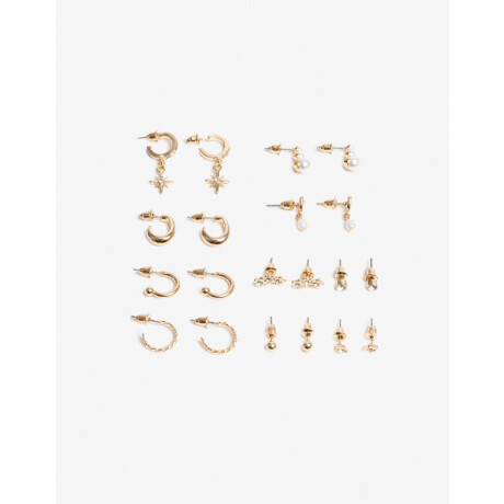 Aros Sets Metal Plateado Rodio