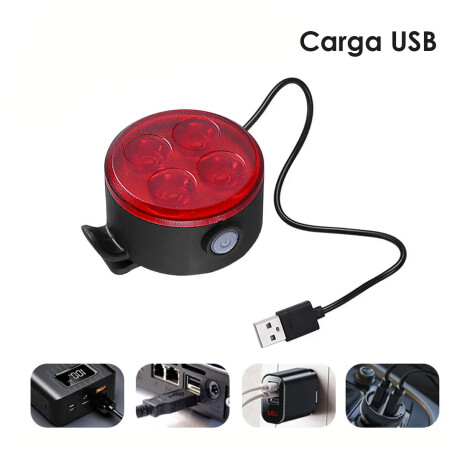 Kit Luces Led Bicicleta Running Delantera Trasera Usb Bic000213