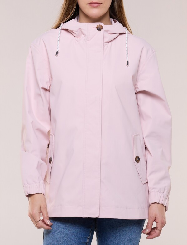 Gabardina Con Capucha Impermeable ROSA