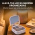 Mini Joyero Organizador Alhajero 9 X 9cm C/ Espejo Asa Blanco