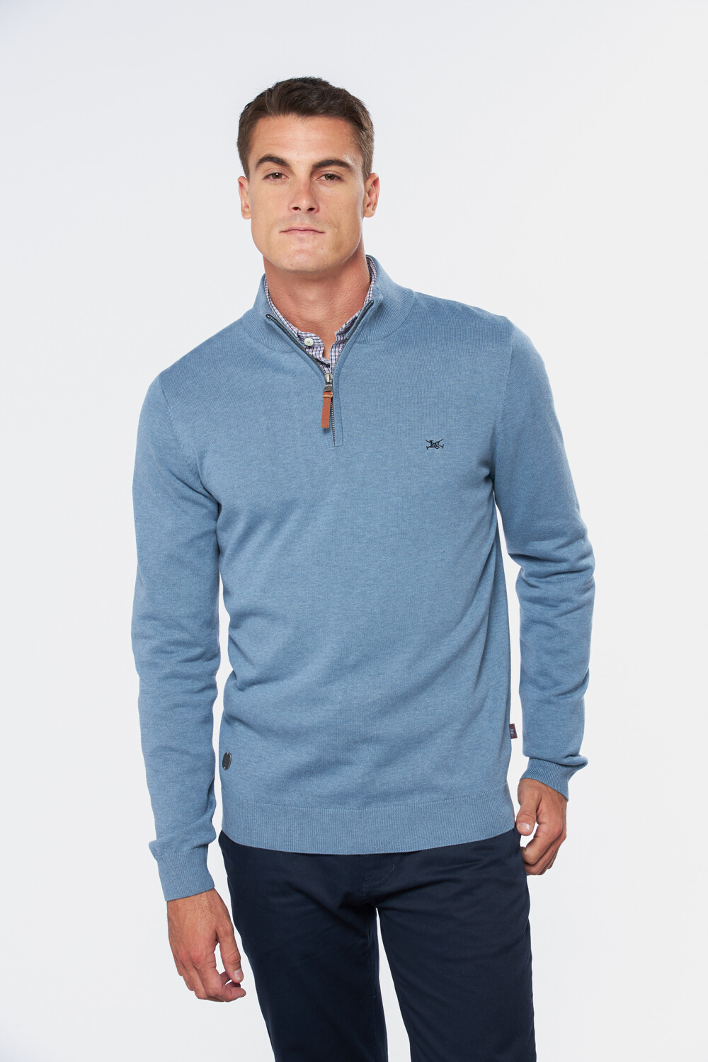 BUZO TEJIDO MEDIO CIERRE Denim