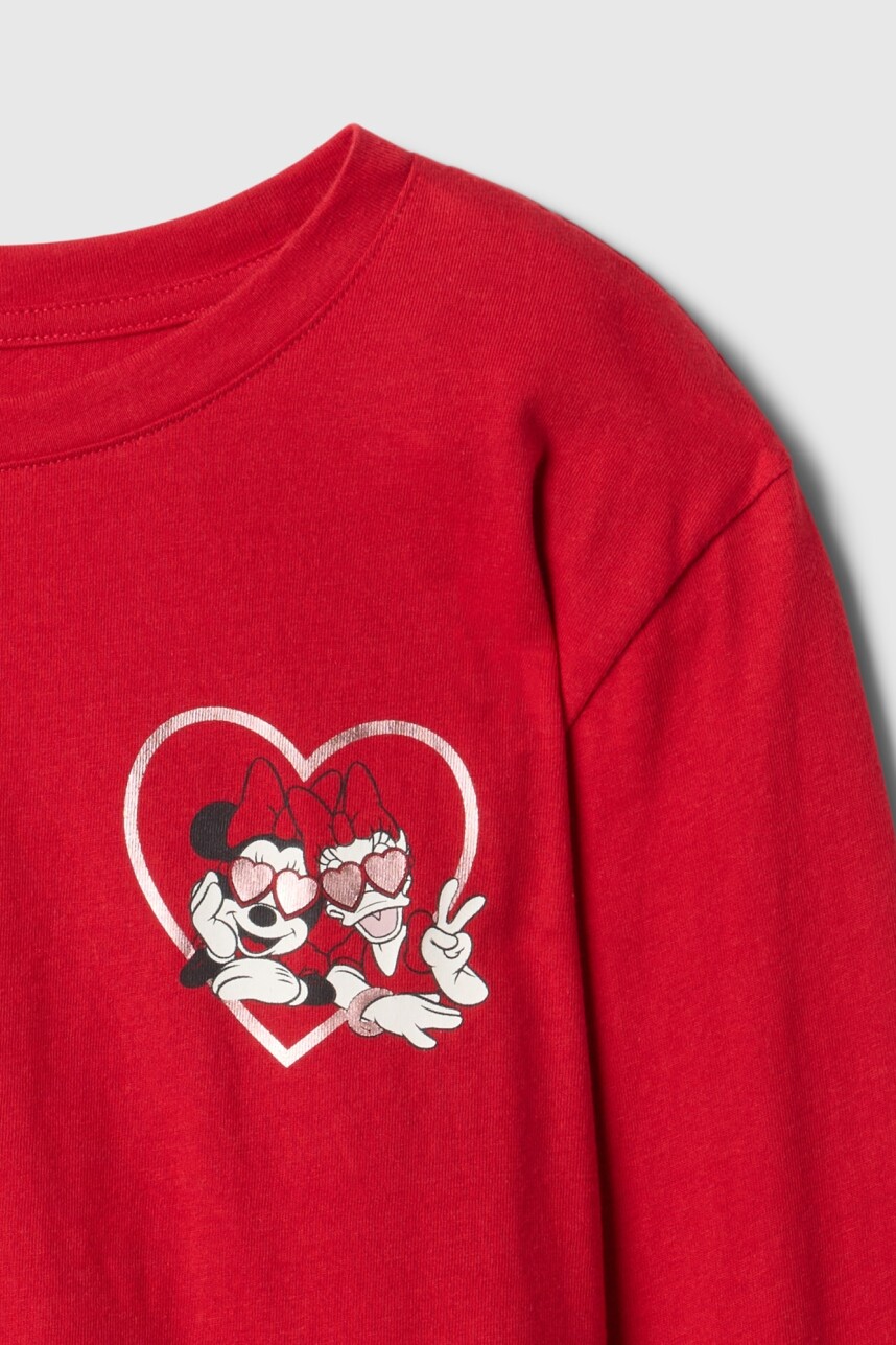 Remera Gráfico Manga Larga Niña Modern Red