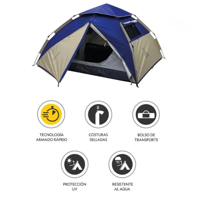 Carpa National Geographic Fiordland 4 Personas – Autoarmable Carpa National Geographic Fiordland 4 Personas – Autoarmable