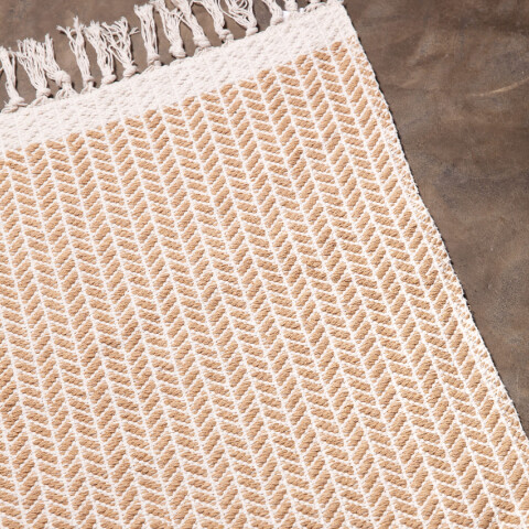 Alfombra tejida beige 120x180cm