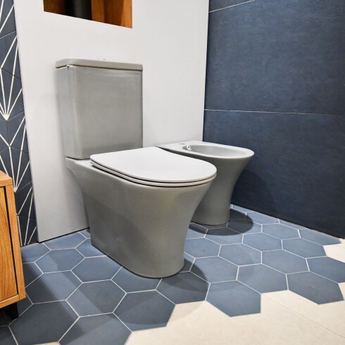 Inodoro Con Tapa Gris Linea Anori Aqualia 000