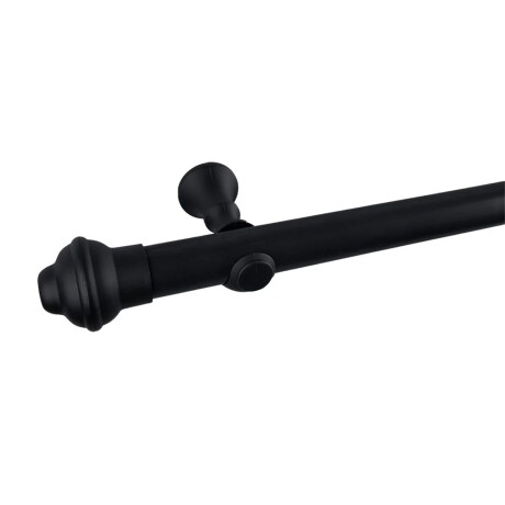 Barrote cortina de metal 2 m + 2 Soportes NEGRO