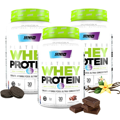 Kit Star Nutrition Whey Protein Isolate 908g Proteína Vainilla