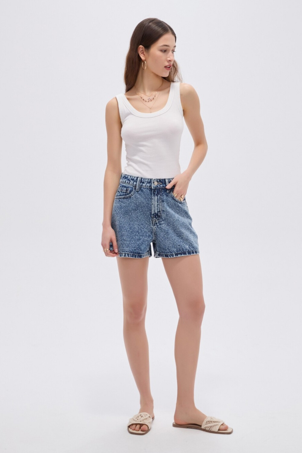 Short Balvik Azul Grisaceo