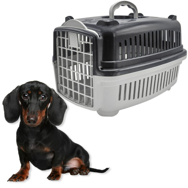 Transportadora Rígida Para Mascotas N3 Perro Gato Resistente Variante Color Gris