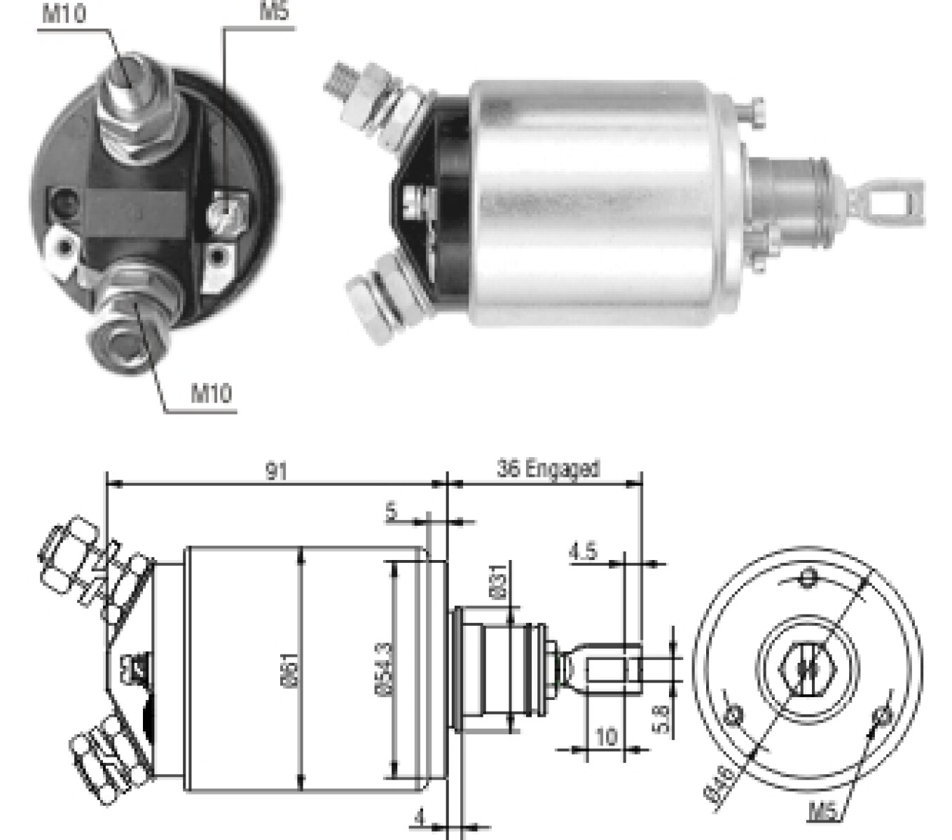 AUTOMATICO DE ARRANQUE - FIAT 70 130 BOSCH 24V IK.745 ZM 