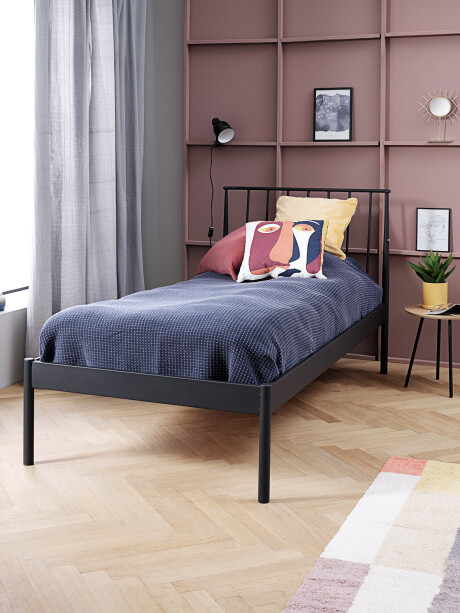 Estructura cama ABILDRO 1 Plaza 90x200 negro Estructura cama ABILDRO 1 Plaza 90x200 negro