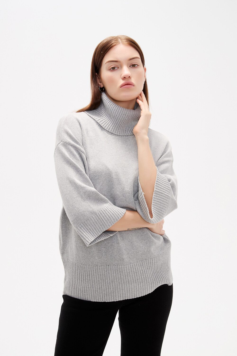 Polera Thernal Gris Melange Medio