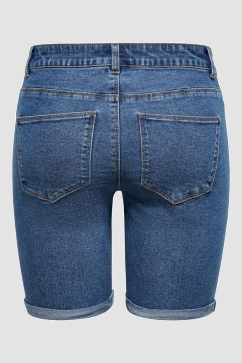 Shorts Jeans, Biker Medium Blue Denim