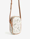 Complemento Marroquinería Porta Celular Con Bolsillo Delantero - Estampado Flores