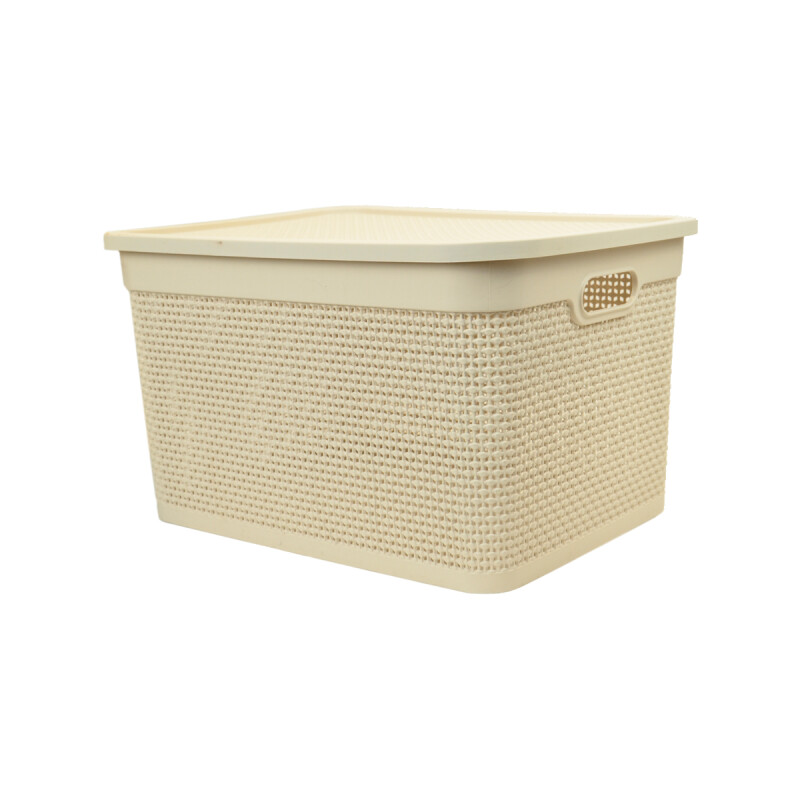 Caja simil ratán 40 lts BEIGE