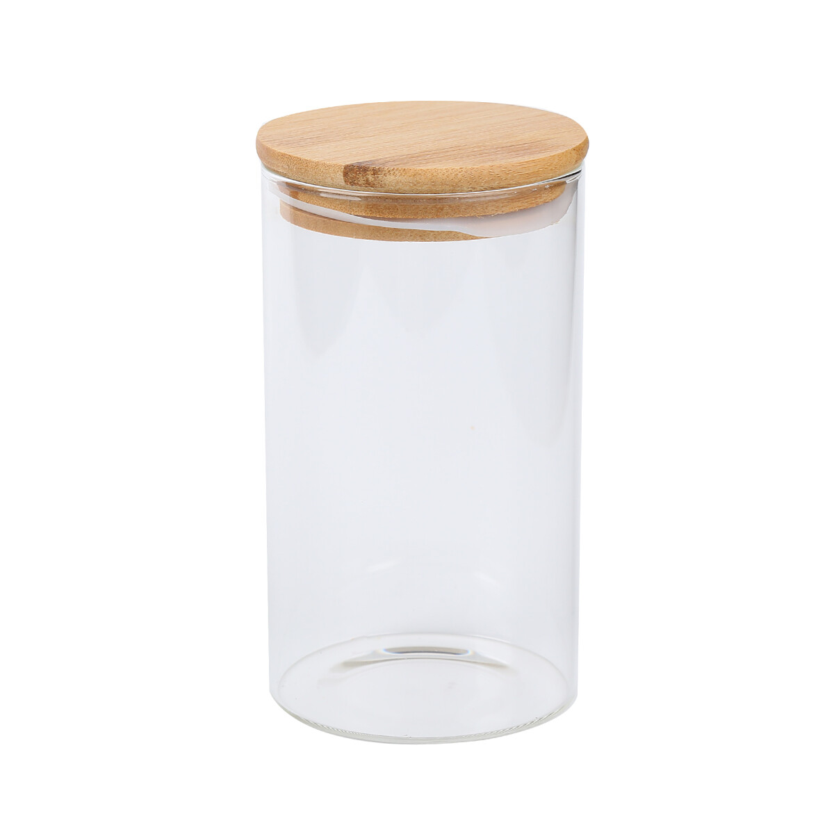 Recipiente vidrio tapa de madera 85*200mm - N/a 