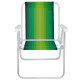 Silla Alta Aluminio Clásica A Rayas VERDE