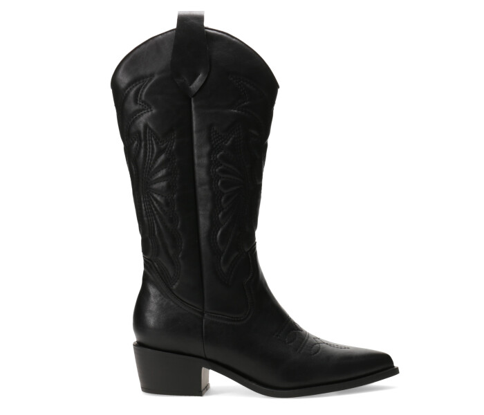 Botas de Mujer Miss Carol EDNA tejana con diseño en la caña Negro